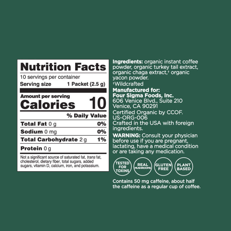 Gut Health Instant Coffee Packets - Gut Health Daily Mushroom Coffee