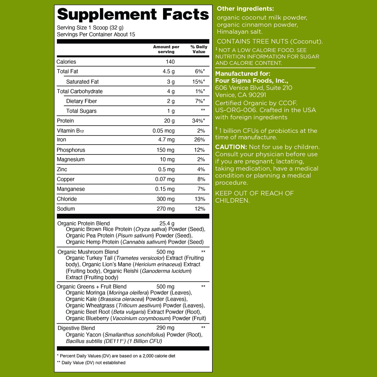 Plant-Based Protein – Unflavored - Unflavored Smoothie Protein Mix