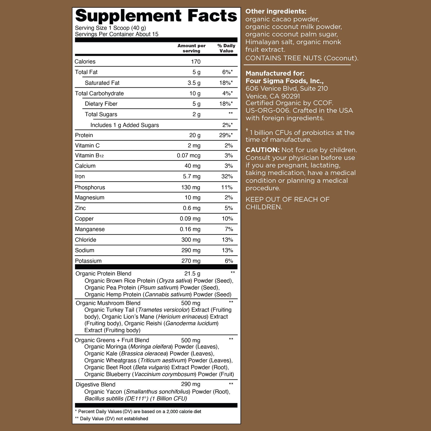 Plant-Based Protein – Chocolate - Chocolate Smoothie Protein Mix