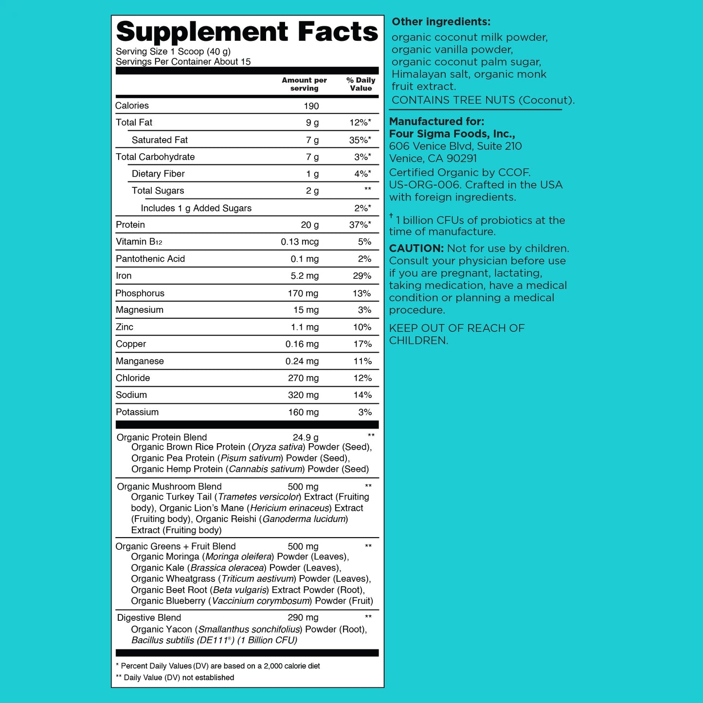 Plant-Based Protein – Vanilla - Vanilla Smoothie Protein Mix