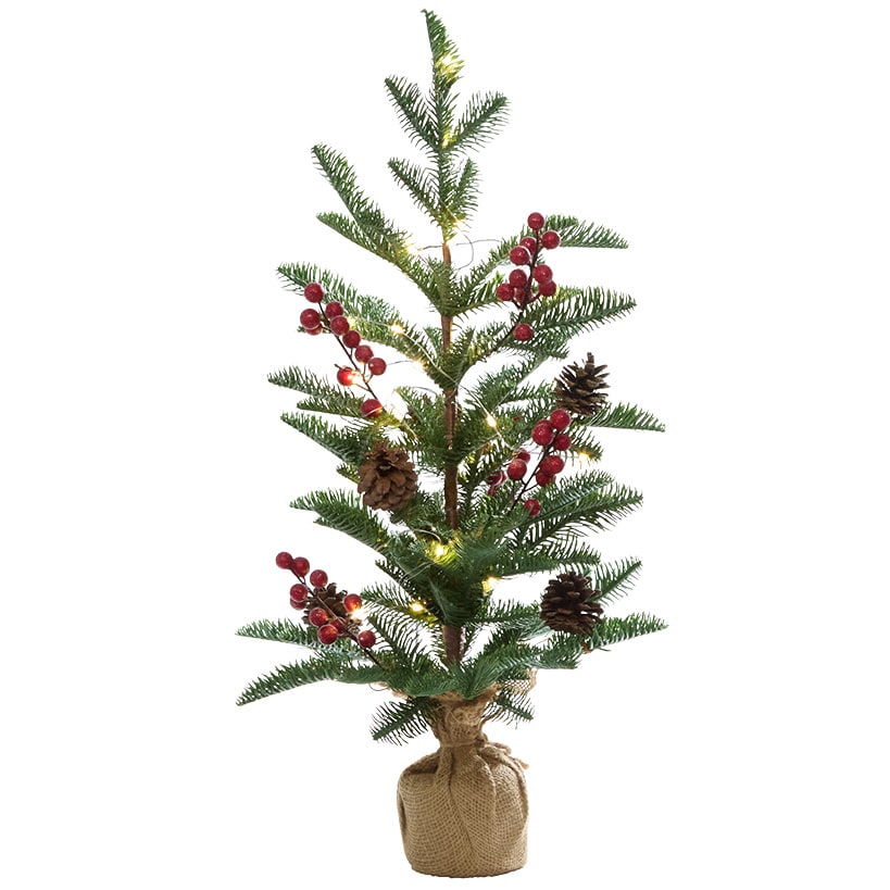 Lighted Country Pencil Pine Tree 24\"
