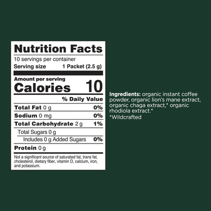 Focus Instant Coffee Packets - Focus Daily Mushroom Coffee