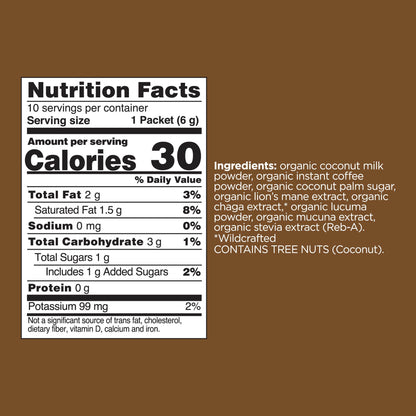 Focus Instant Coffee Latte Packets - Coffee Latte Functional Latte Mix