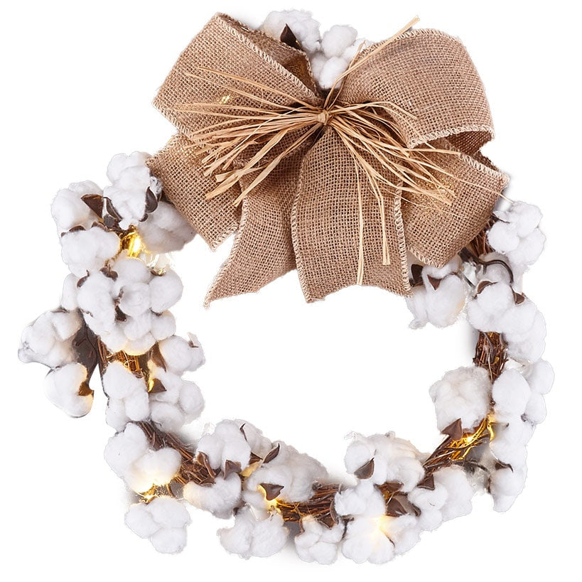 Country Cotton Boll Decor