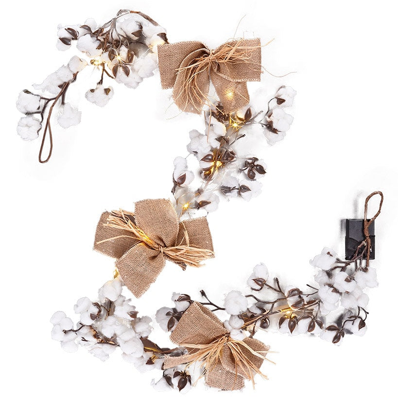 Country Cotton Boll Decor