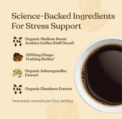 Balance Half Caf Ground Coffee - Medium - Half Caf Medium Roast Daily Brew Coffee
