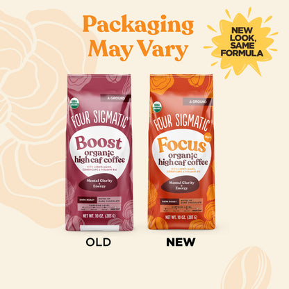 Focus Max High Caf Ground Coffee - Dark - High Caf Dark Roast Daily Brew Coffee