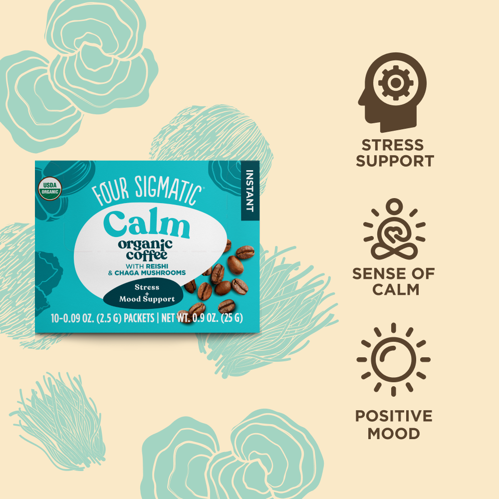 Calm Instant Coffee Packets - Calm Daily Mushroom Coffee