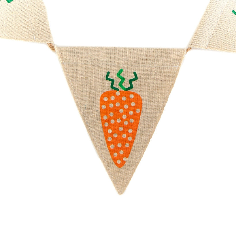 Easter Country Bunnies Decorative Carrot Garland or Carrot Wreath