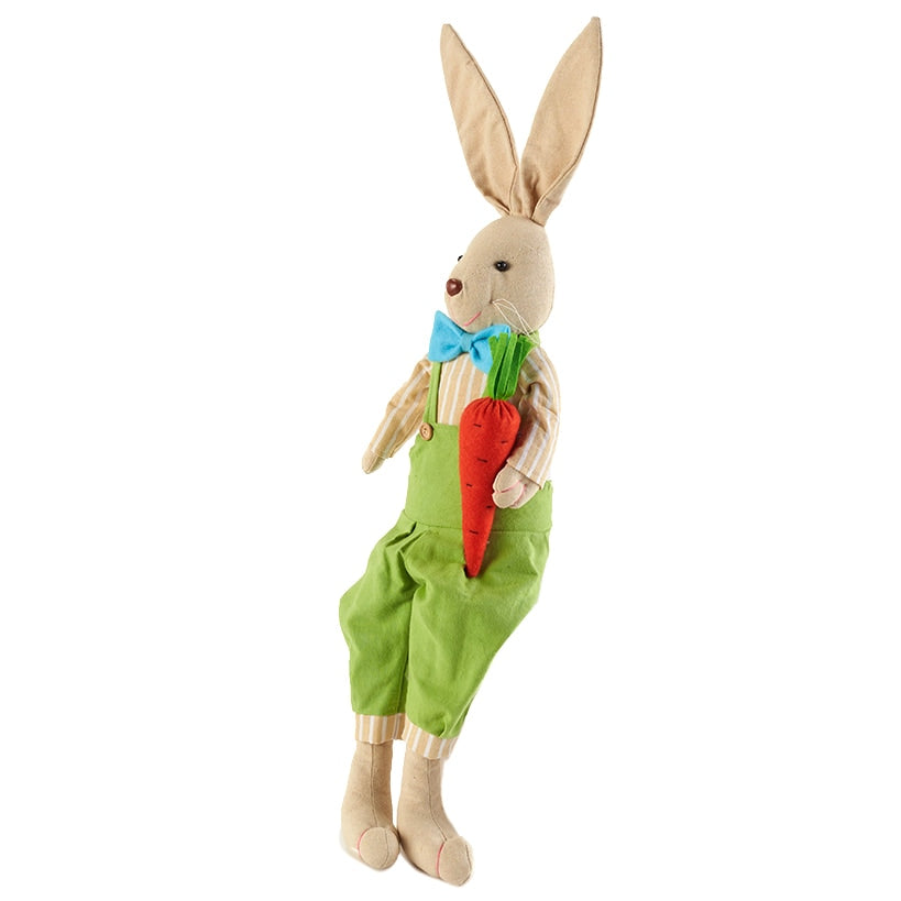Easter Country Bunnies Decorative Carrot Garland or Carrot Wreath