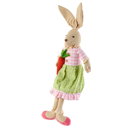 Easter Country Bunnies Decorative Carrot Garland or Carrot Wreath