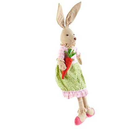 Easter Country Bunnies Decorative Carrot Garland or Carrot Wreath