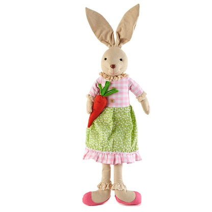 Easter Country Bunnies Decorative Carrot Garland or Carrot Wreath
