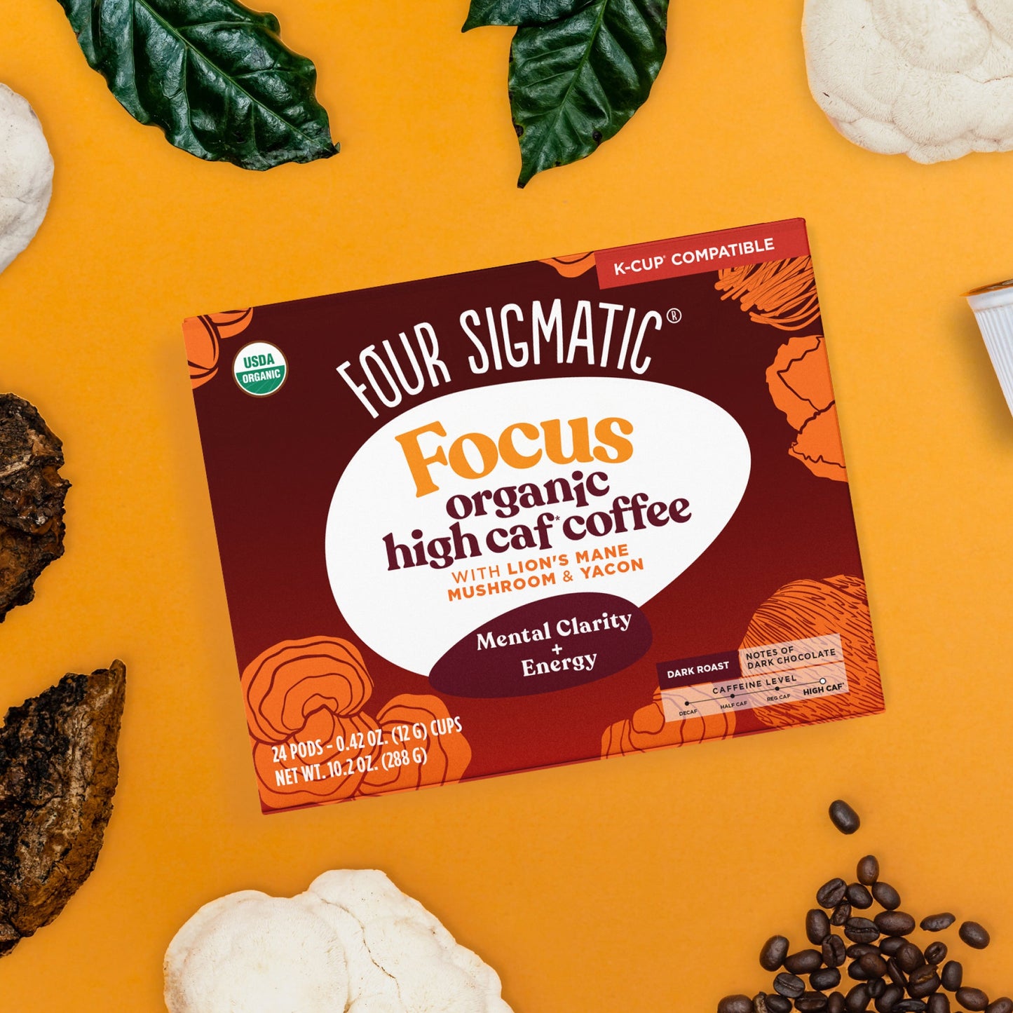 Focus High Caf Coffee Pods (24ct) - Focus High Caf Daily Brew Pods