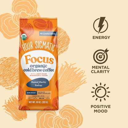 Focus Cold Brew Ground Coffee - Smooth Cold Brew Coffee Blend