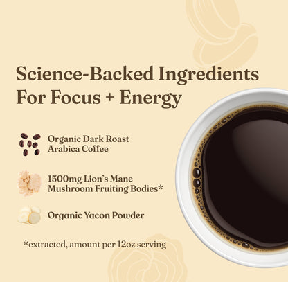 Focus Ground Coffee - Dark (20oz) - Dark Roast Daily Brew Coffee