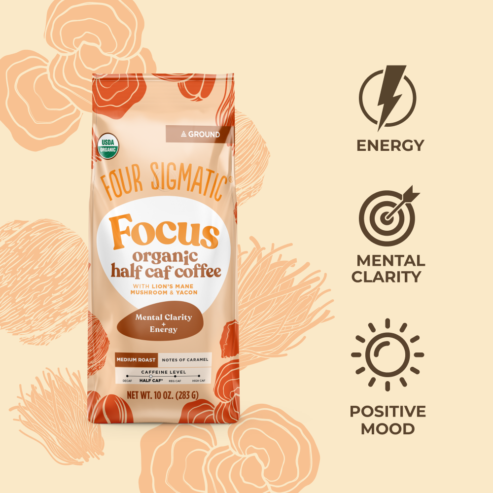Focus Half Caf Ground Coffee - Medium - Half Caf Medium Roast Daily Brew Coffee