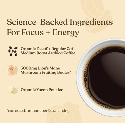 Focus Half Caf Ground Coffee - Medium - Half Caf Medium Roast Daily Brew Coffee