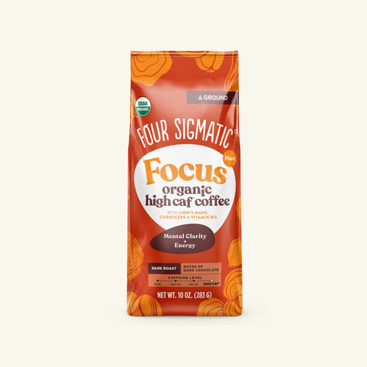 Focus Max High Caf Ground Coffee - Dark - High Caf Dark Roast Daily Brew Coffee