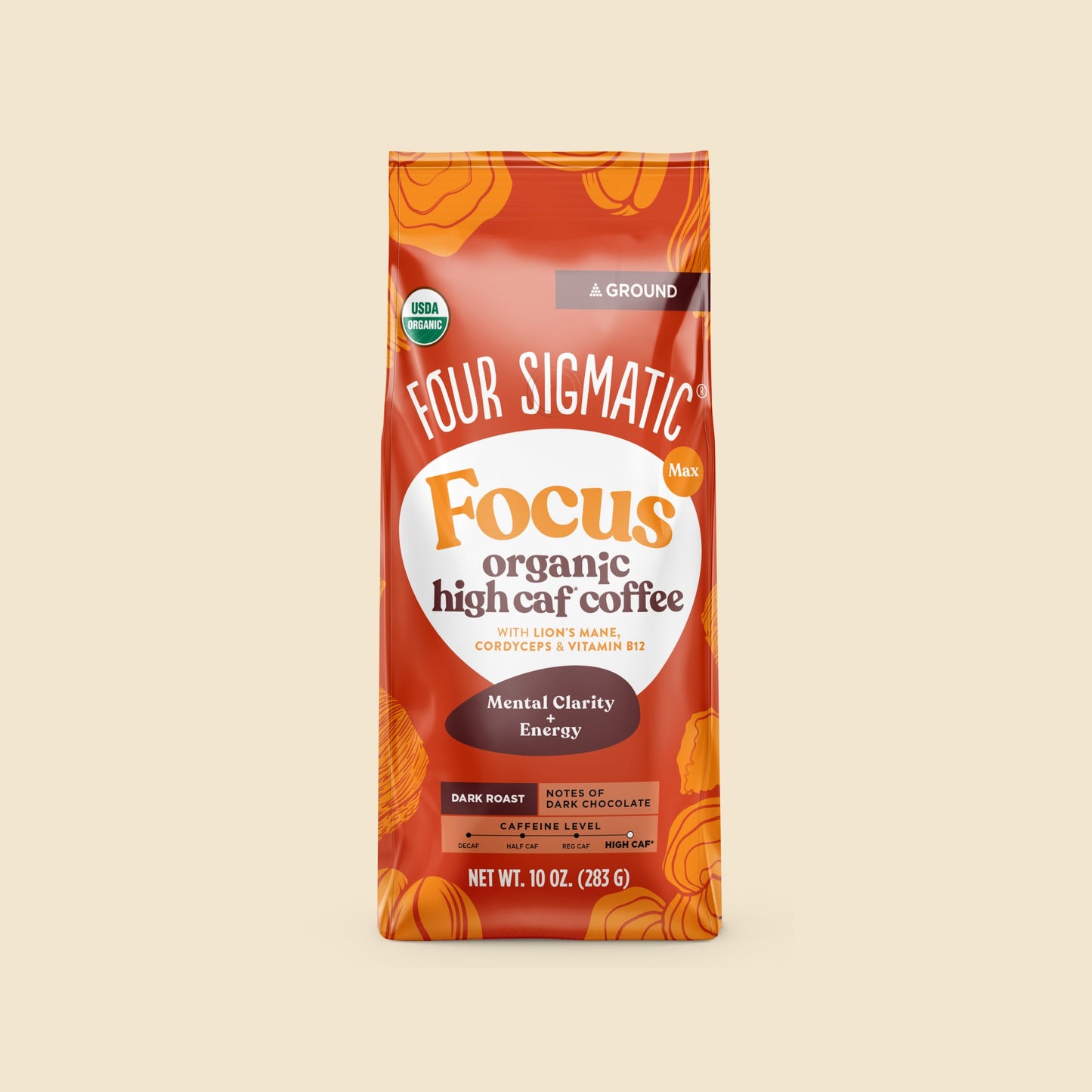 Focus Max High Caf Ground Coffee - Dark - High Caf Dark Roast Daily Brew Coffee