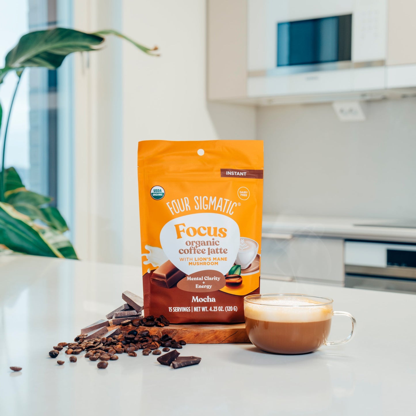 Focus Organic Coffee Latte - Mocha - Mocha Latte Functional Latte Mix