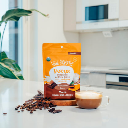 Focus Organic Coffee Latte - Mocha - Mocha Latte Functional Latte Mix