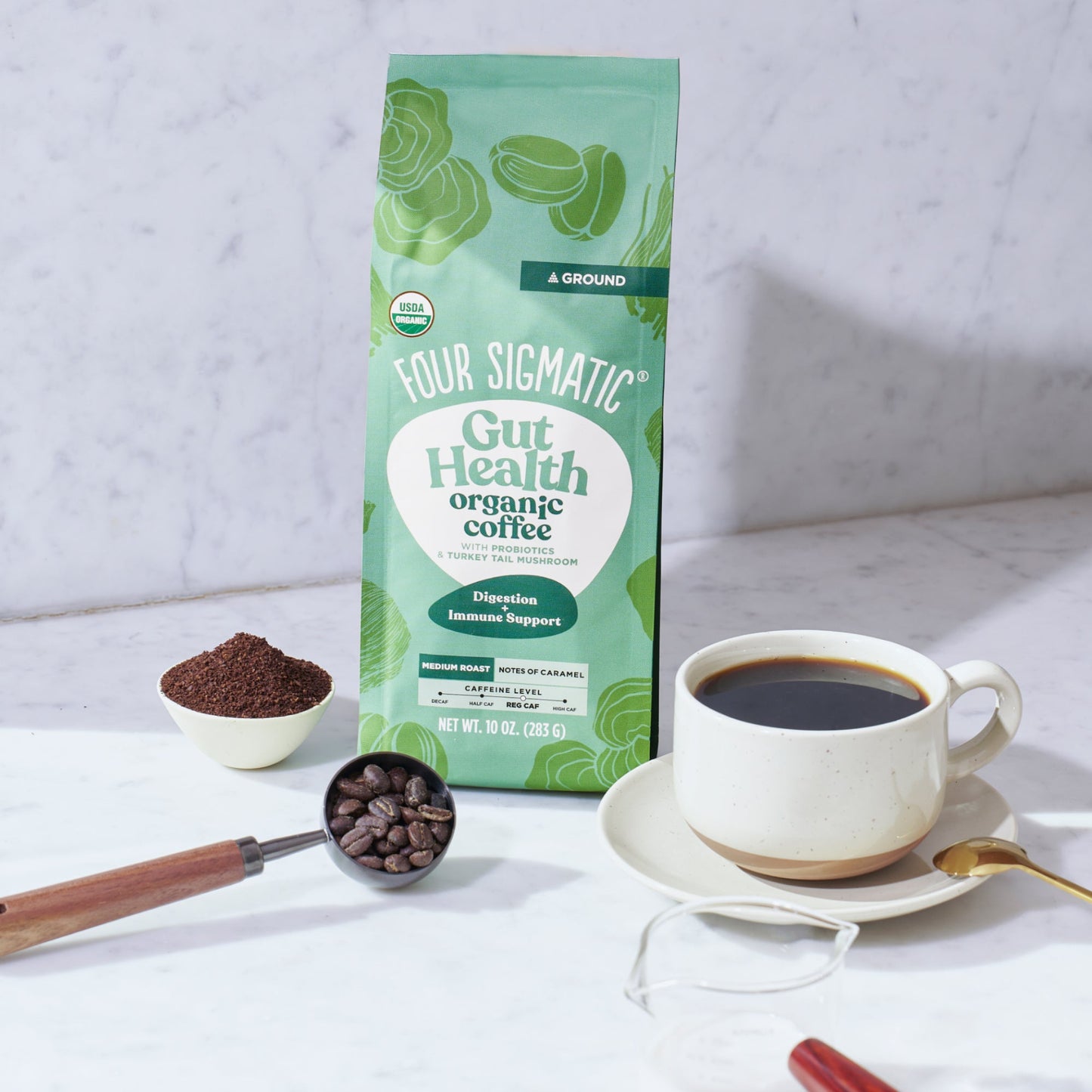 Gut Health Ground Coffee - Medium - Gut Health Medium Roast Daily Brew Coffee