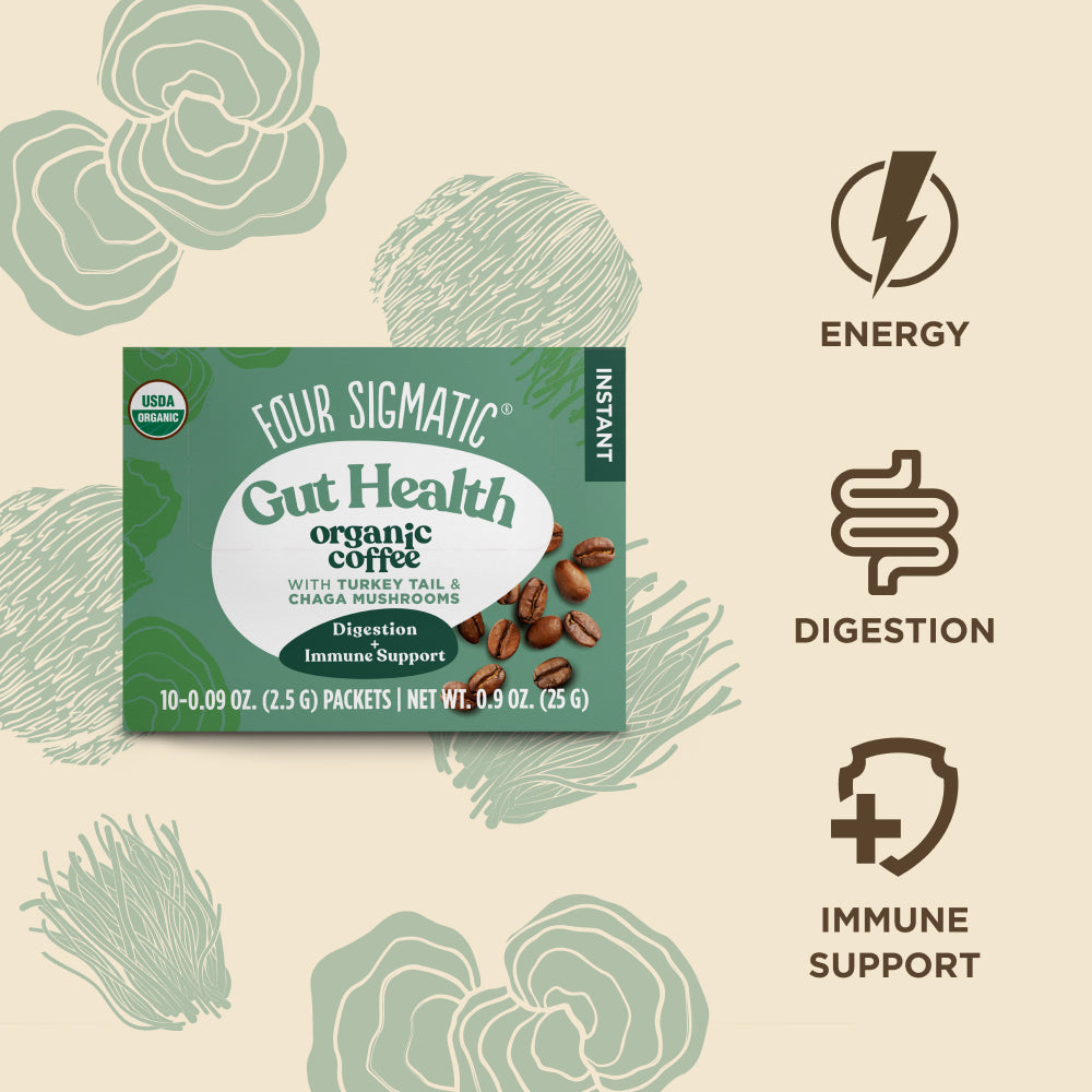 Gut Health Instant Coffee Packets - Gut Health Daily Mushroom Coffee
