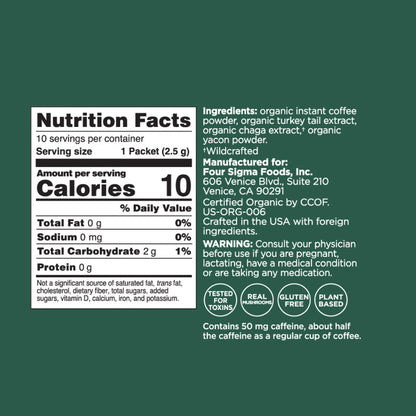 Gut Health Instant Coffee Packets - Gut Health Daily Mushroom Coffee