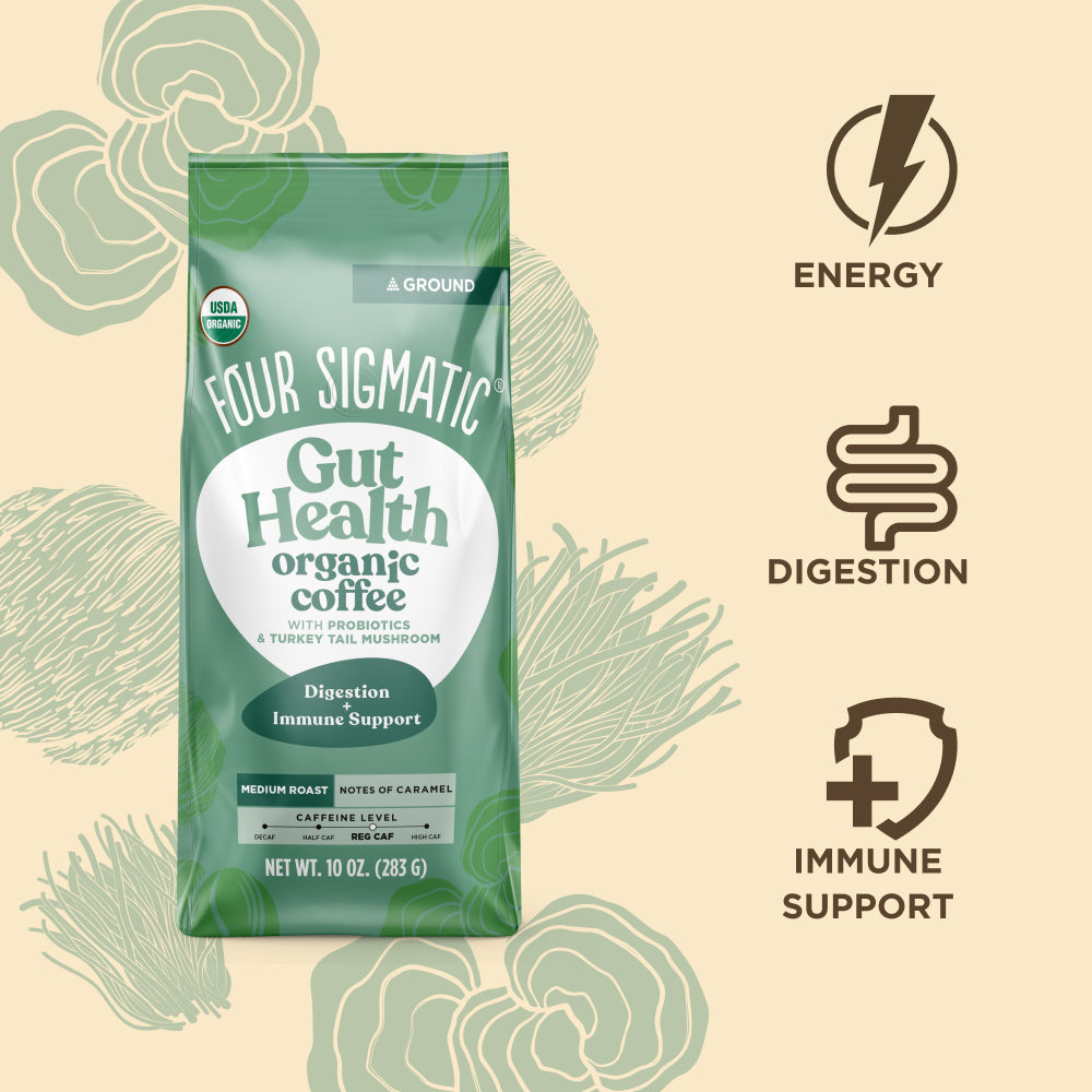 Gut Health Ground Coffee - Medium - Gut Health Medium Roast Daily Brew Coffee