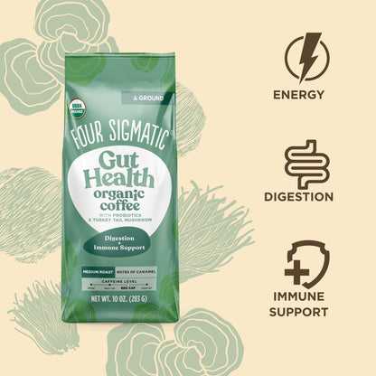 Gut Health Ground Coffee - Medium - Gut Health Medium Roast Daily Brew Coffee