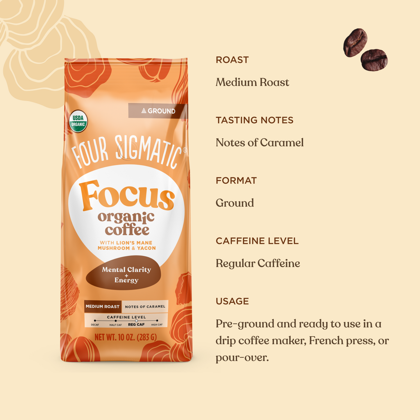 Focus Ground Coffee - Medium - Medium Roast Daily Brew Coffee
