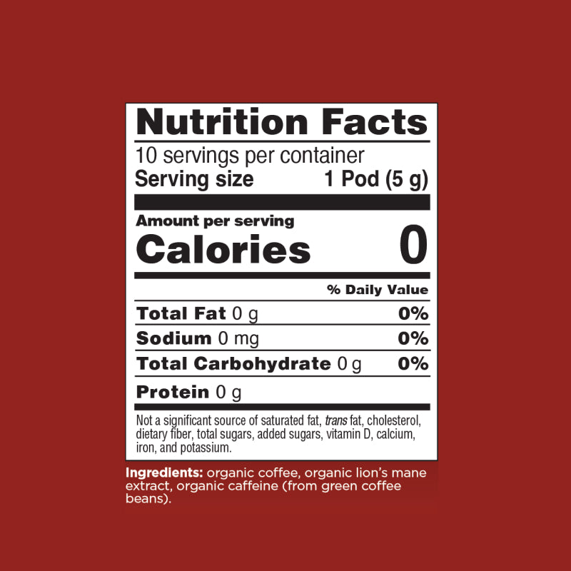 Focus Dark Roast High Caf Espresso Pods (10ct) - High Caf Dark Roast Coffee Capsule Pack