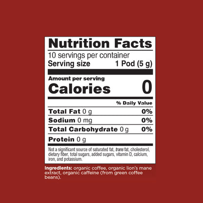 Focus Dark Roast High Caf Espresso Pods (10ct) - High Caf Dark Roast Coffee Capsule Pack