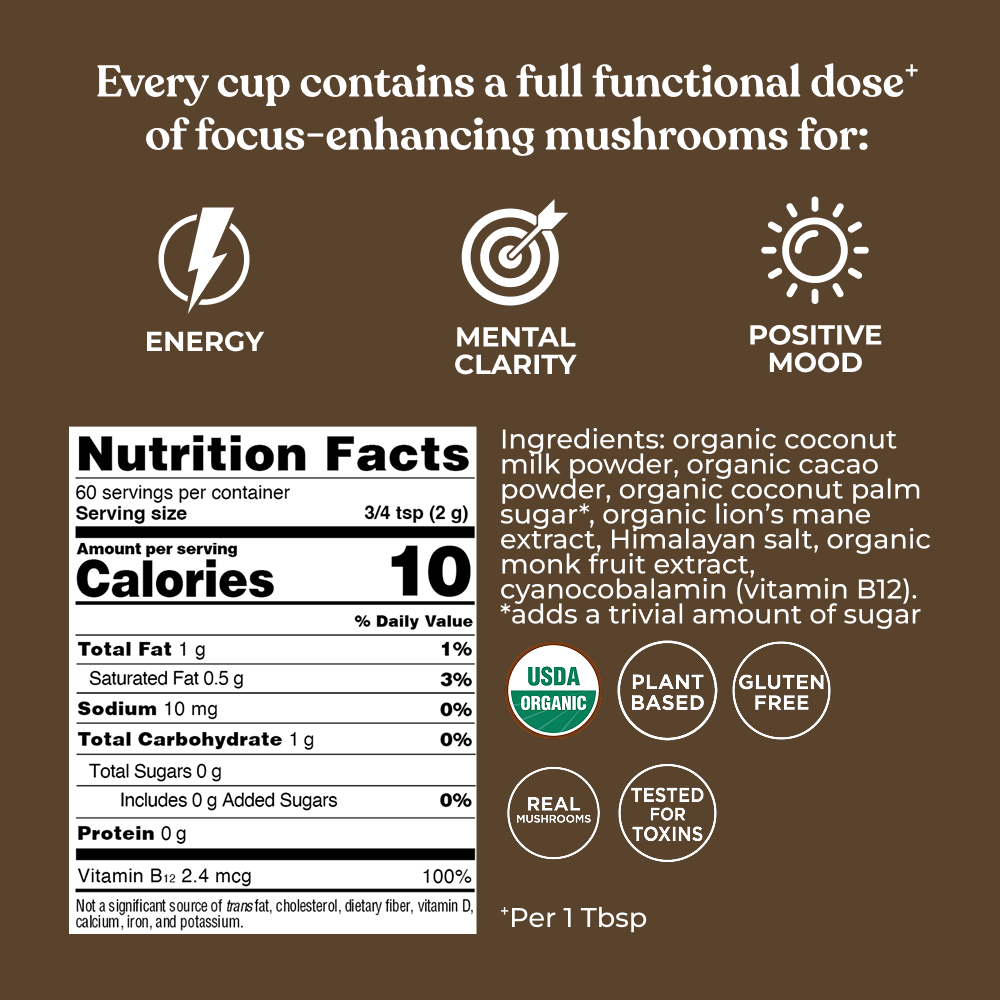 Focus Creamer – Chocolate - Chocolate Daily Creamer Blend