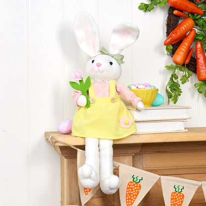 Easter Country Bunnies Decorative Carrot Garland or Carrot Wreath