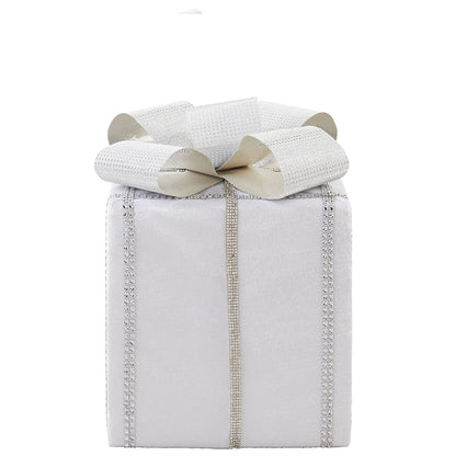 Metallic White Christmas Present Decor
