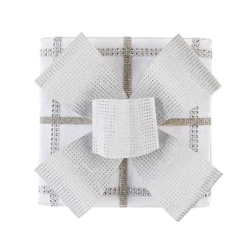 Metallic White Christmas Present Decor