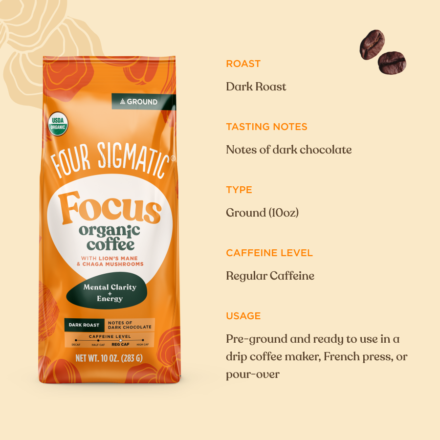 Focus Ground Coffee - Dark - Dark Roast Daily Brew Coffee