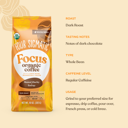 Focus Whole Bean Coffee - Whole Bean Daily Brew Coffee Beans