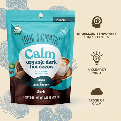Calm Dark Hot Cocoa - Calm Wellness Drink Packets