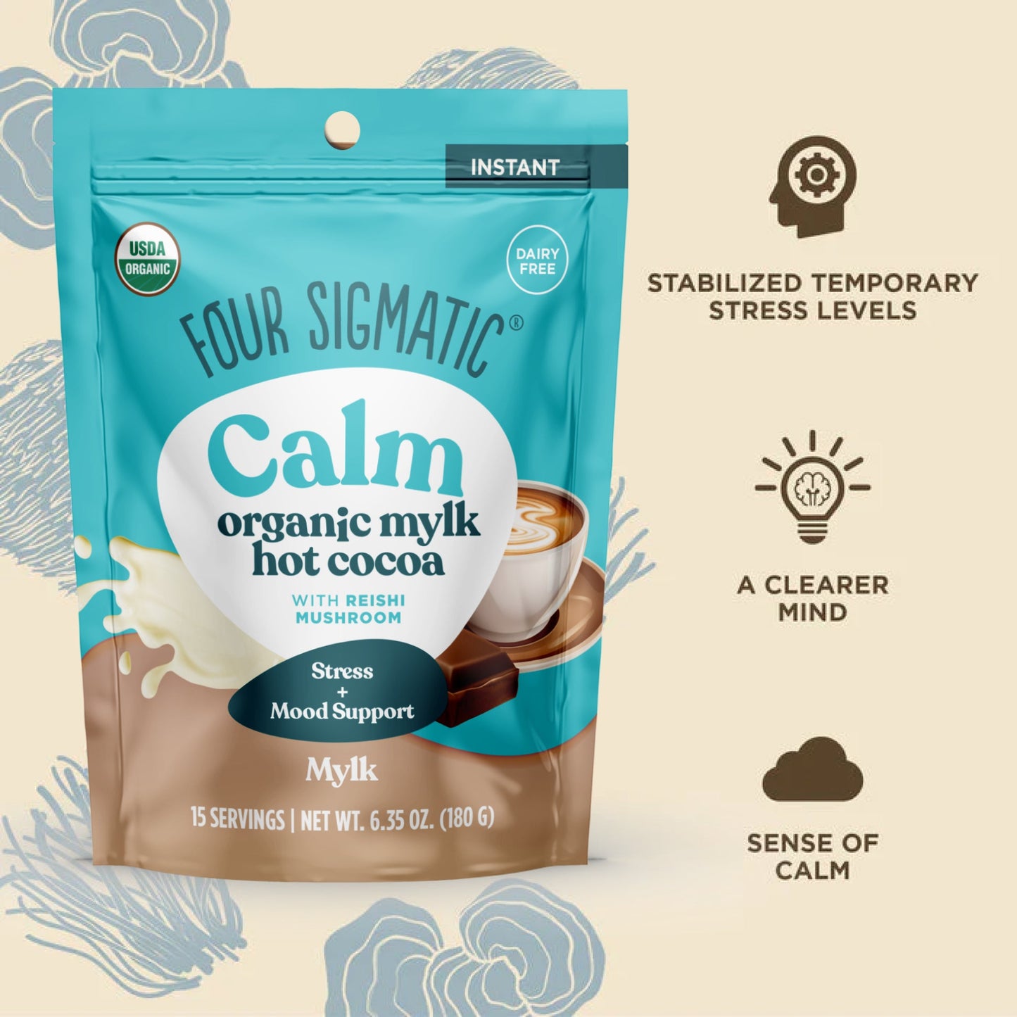 Calm Mylk Hot Cocoa - Calm Wellness Drink Packets