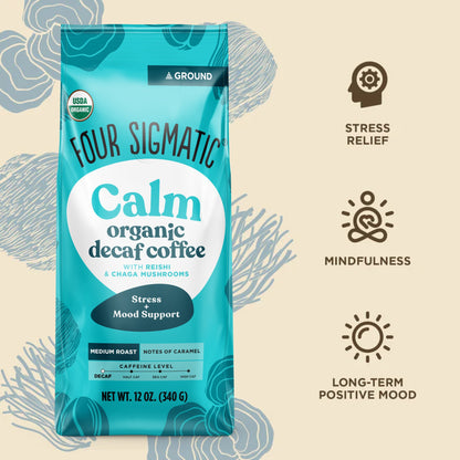 Calm Decaf Ground Coffee - Medium - Medium Roast Daily Brew Coffee