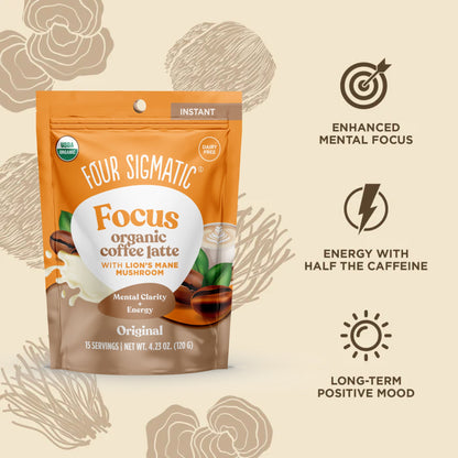 Focus Organic Coffee Latte - Original - Coffee Latte Functional Latte Mix