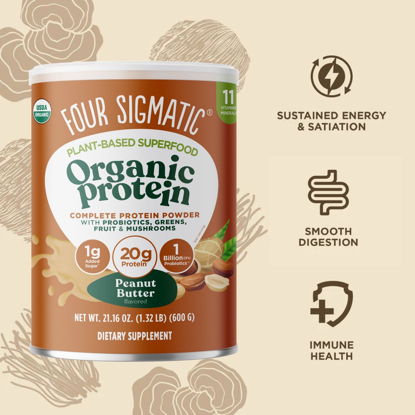 Plant-Based Protein – Peanut Butter - Peanut Butter Smoothie Protein Mix