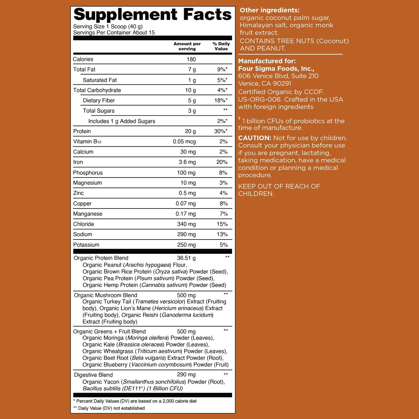 Plant-Based Protein – Peanut Butter - Peanut Butter Smoothie Protein Mix